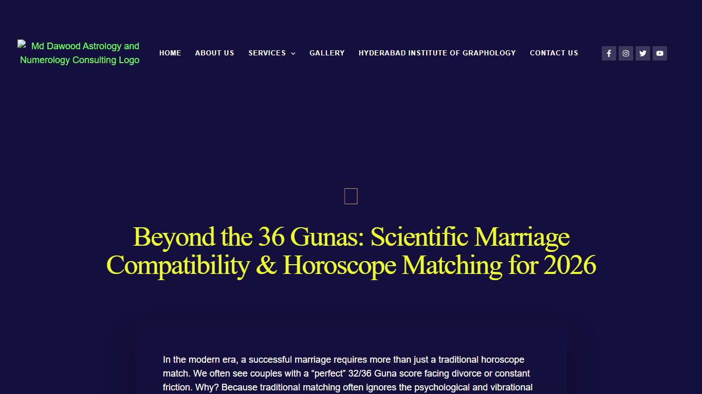 Marriage Compatibility & Horoscope Matching 2026 | Dr. Dawood