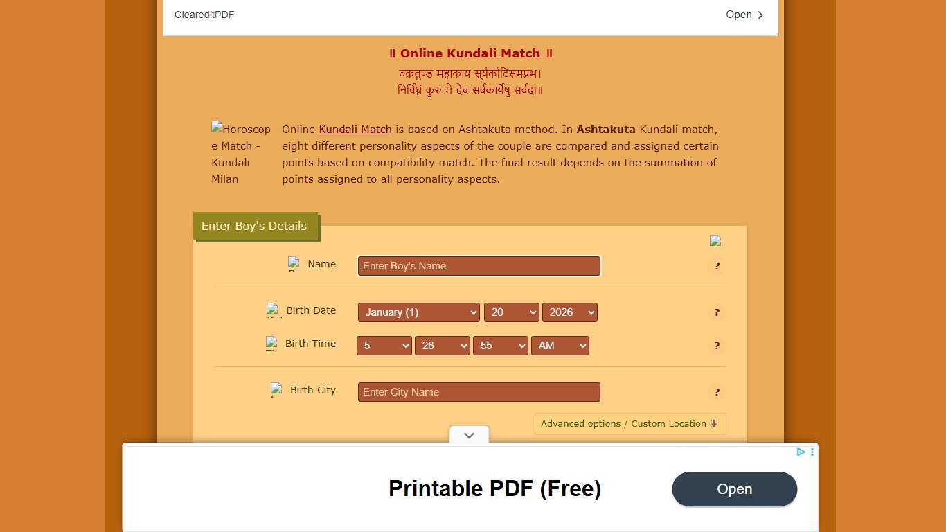 Horoscope Matching | Kundali Matching | Kundali Milan